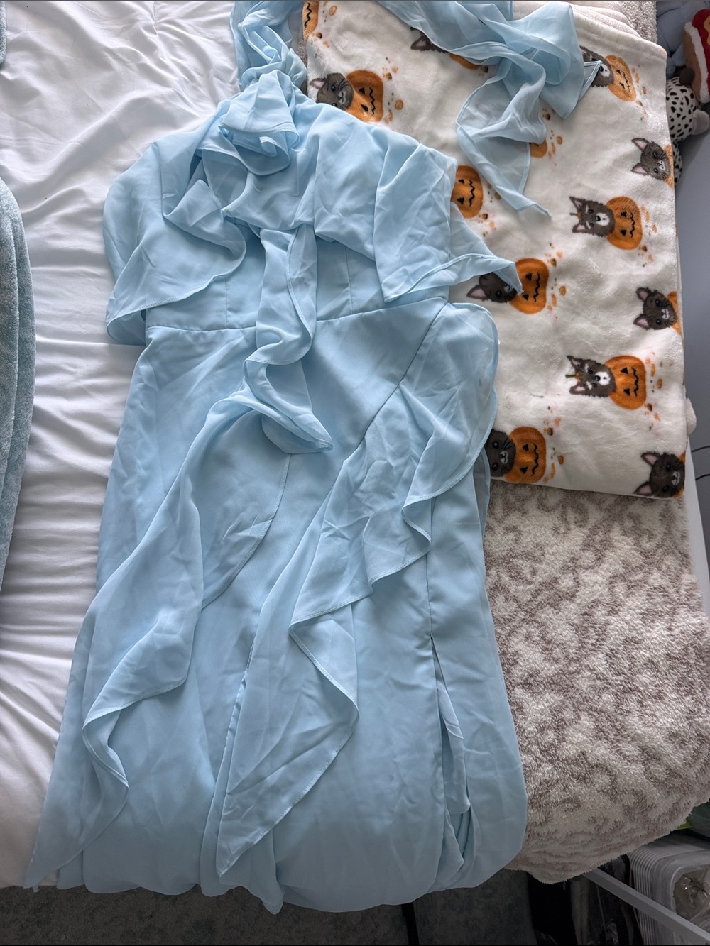 Azazie Velma Dress - Sky Blue